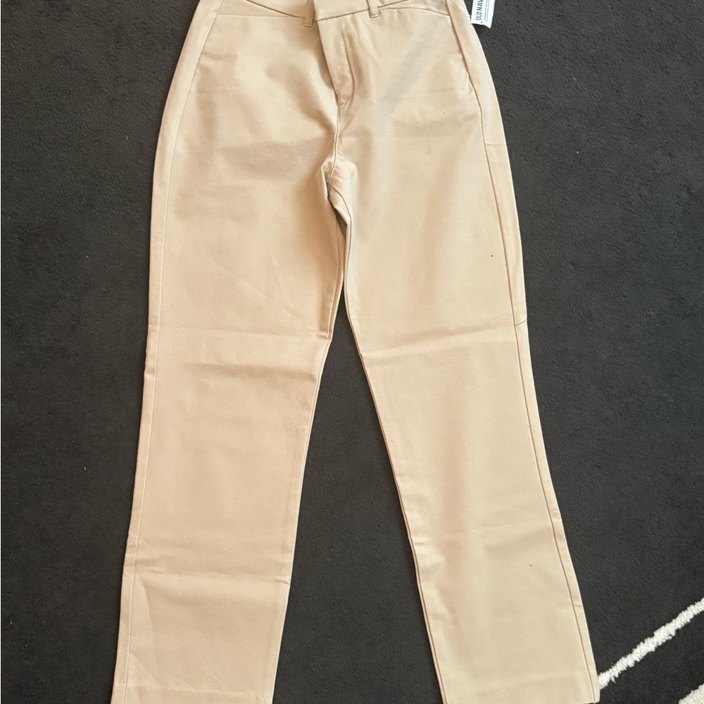 Old Navy High-Rise Tan Pixie Straight Leg size 4